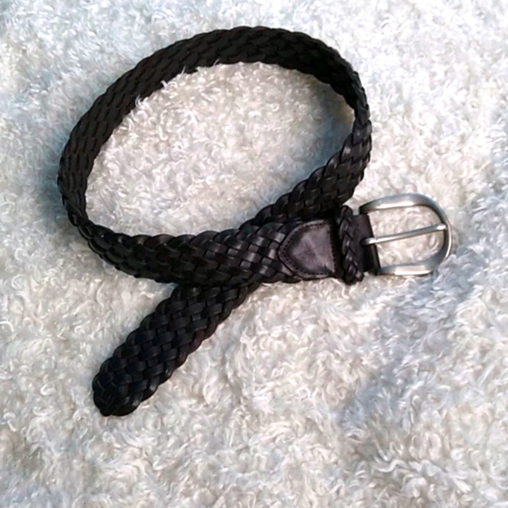 Cuir veritable ,genuine leather, hand braided belt.made in the USA